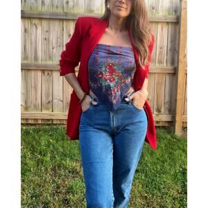 90s Laura Ashley Silk Floral Scarf / Italian Holiday